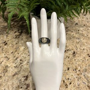 NWOT 14K Genuine Black Jade Longevity Ring